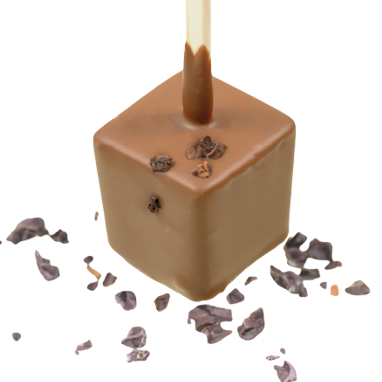 Cacao su un bastoncino al latte