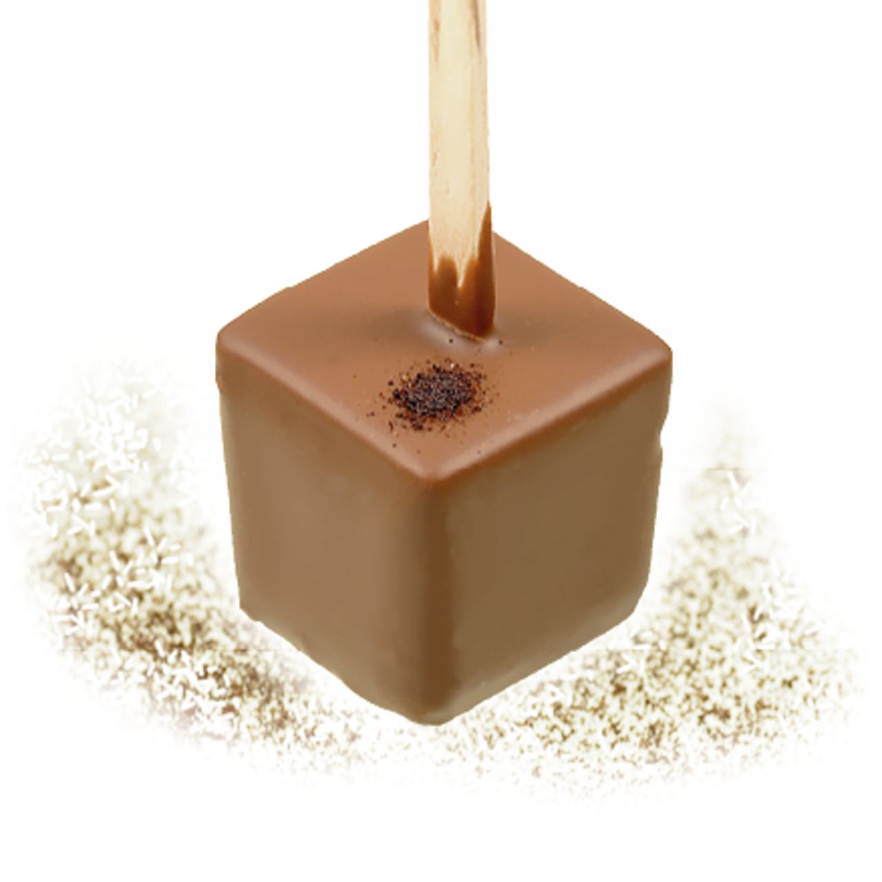 Cacao su un bastoncino alla gianduia