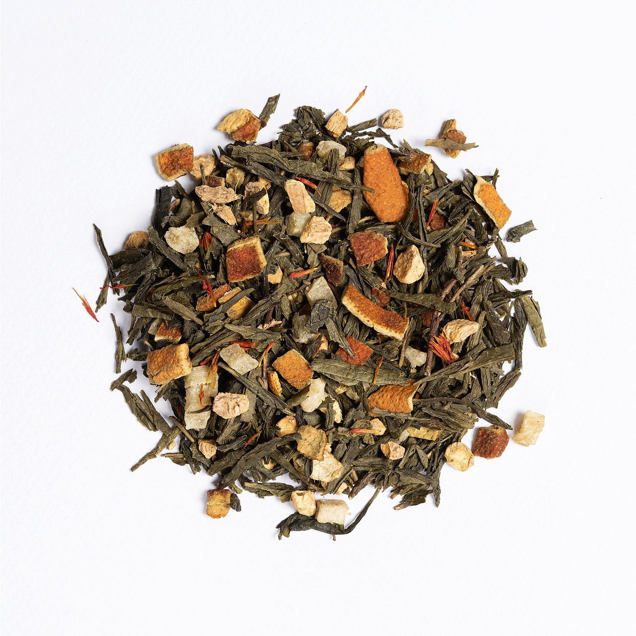 Ingwer-Orange Grüner Tee aromatisiert